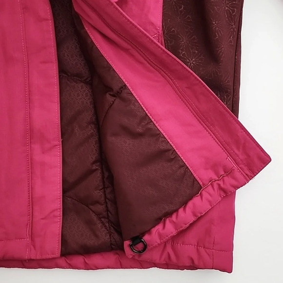 COLUMBIA Women's Omni-Shield Hooded Winter Zip Up Pink Brown Jacket Size Medium - Picture 6 of 16